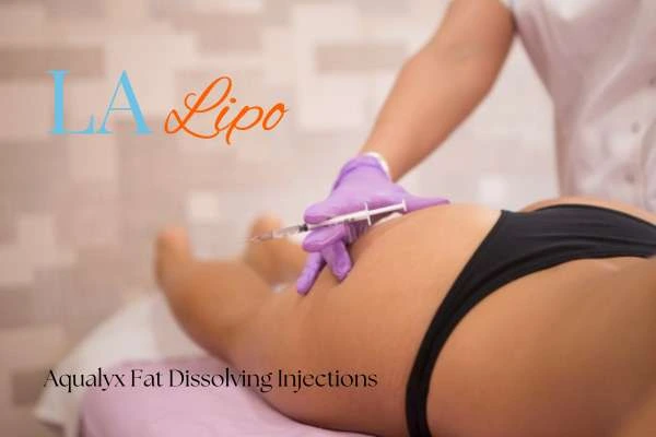 Woman having fat dissolving injections Greater London (Bexley) on thighs