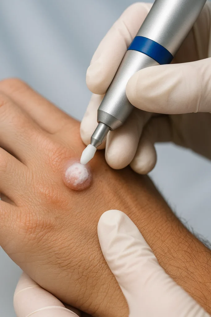 example of wart removal Greater London (Bexley) using cryopen