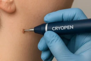 Person receiving skin tag removal Greater London (Bexley)
