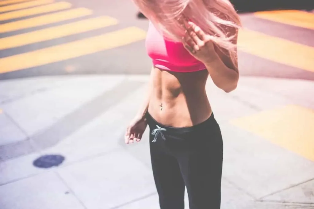 Woman with toned stomach after LA-EMS Body Sculpting Treatment Greater London (Bexley) 