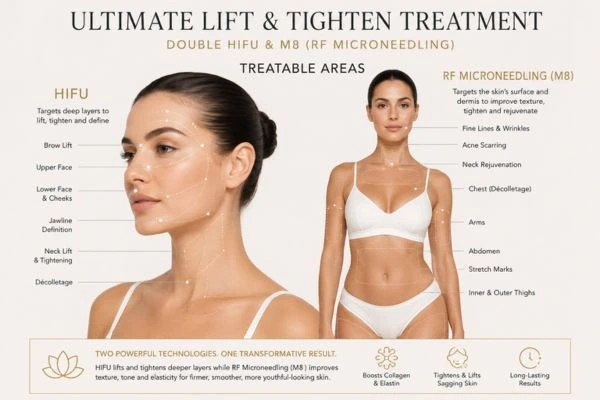 Areas of the body that can be treated - ultimate skin tighten treatment Greater London (Bexley)
