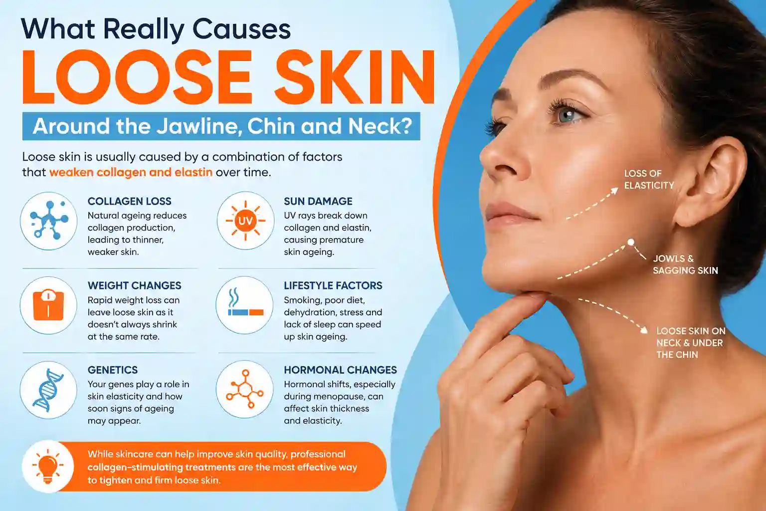 What Really Causes Loose Skin Around the Jawline, Chin and Neck Greater London (Bexley)?